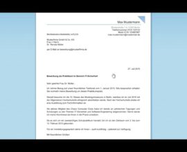 Bewerbung als Praktikant